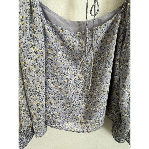 ASTR The Label Size L Purple Floral Crop Boho Summer Too - Picture 8 of 8